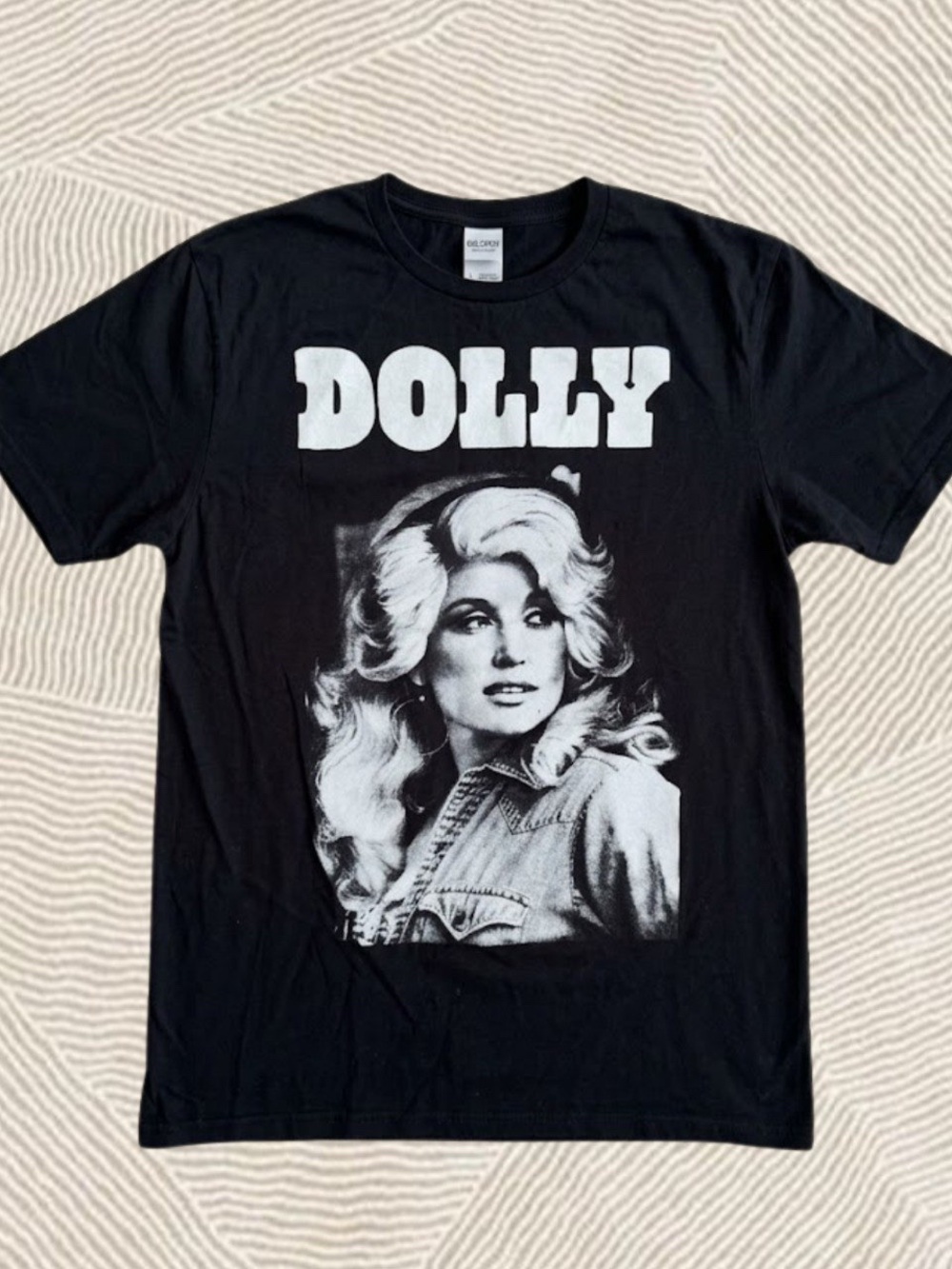 Dolly Parton Black Graphic Tee  Cotton Band Shirt